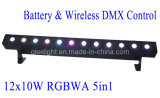 12*10W RGBWA 5in1 Battery Power & Wireless DMX LED Wall Washer / LED Bar Light