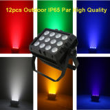 12PCS RGBWA +UV Waterproof IP65 Outdoor LED PAR Can Stage Light Wash