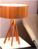 Unique Design 5 Legs Natural Wood Table Lamp
