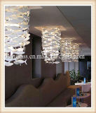 White Fish Blow Glass Chandelier Light for Bar Decoration