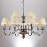 Wrought Chandelier Light with Fabric Shade (SL2085-10+5)