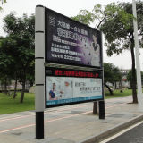 Double Stand Pole Advertisement LED Scrolling Light Box Billboard