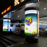 Outdoor Cylindrical LED Light Box with LED Sign Board