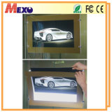 Steel Wire Hanging Magnetic Golden Frame Acrylic LED Light Boxes