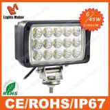 Lml-1545 45W 6'' 3W Epsitar LED Work Light Square Super Waterproof Truck Car Work Light