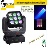 9PCS*10W RGBW 4in1 Mini LED Moving Head Wash Beam Light for Stage Effect (HL-001BM)