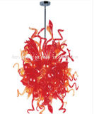 Red Blown Glass Chandelier Lamp for Decoration