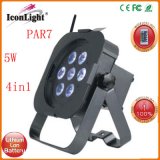 Party Light LED Flat Battery PAR 7*5W Stage Light (ICON-A034-7*5W)