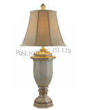 Stand Lighting Gray Table Lamp with Fabric Shade (P0091TB)