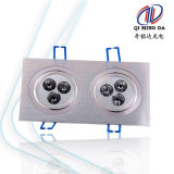 Square Two Round 3*2W High Quality LED Square Ceiling Light