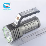 Silver Super Bright Rechargeable LED Handheld Flashlight