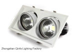 White and Suqare 2*20W LED Down Light with Aluminum