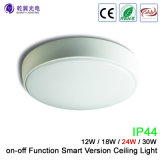 24W IP44 LED Oyster Wall Light with on-off Function Smart Version Ceiling Light (QY-CLS2-24W)