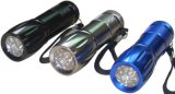 Bowling Shape Aluminum 9 LED Flashlight (YC703WA-9L)