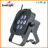 7PCS*4W LED Flat PAR with Battery and Wireless DMX
