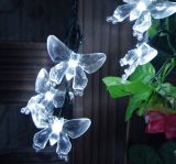 Energy-Saving Solar LED String Light with Plastic Butterfly