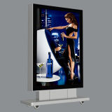 Mobile Scrolling Light Box with Freestanding LED Sign for Outdoor Advertising Display