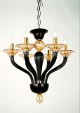 Bedroom Candle Glass Black Pendant Lamp (KD0122-6)