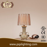 Chinese Brown Long Neck Bottle Ceramic Table Lamp