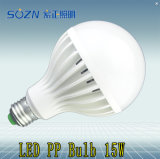 15W LED Light Bulb with Plastic for Indoor Use