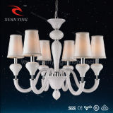 European Crystal Chandelier for Dining Room with Fabric Shade (Mv56184-6)