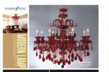 2012 Red Glass Crystal Chandelier  (P7257-8)