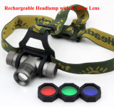 4 Color Beams 180 Lumens Rechargeable Headlamp for Hunting