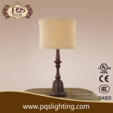 Wooden Table Lamp in Fabric Shade (P0263TB)