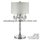 Silver Mist 3-Light Crystal Chrome Table Lamp (HBT-6387)