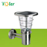 White LED Solar Powered Wall Mount Light; Solar Outdoor Wall Lights