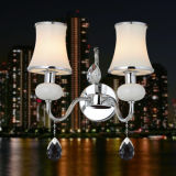 led modern lighting crystal chandeliers(Side speaker cover and shade, Crystal in column)