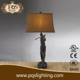 Black Golf Man Table Lamp with Fabric Lampshades