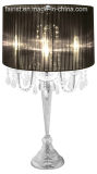 Modern Crystal Table Lamp with Cloth Shade