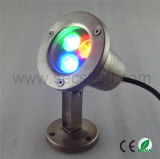 Waterproof IP68 AC12V 3W RGB Stainless Steel LED Underwater Light for Swimming Pool Fountain