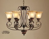 6 Lights Antique Chandelier Lamp Glass Pendant Lighting Cm002-6L