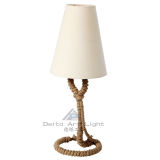 Art Decorative Handmade Rattan Table Lamp with Linen Shade (C5008262)