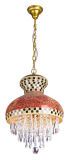 New European Design Luxury Crystal Chandelier with Red Shade