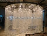 OEM Specially Hotel Project Large Spiral K9 Crystal Chandelier