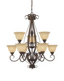Hot Sale Chandelier with Glass Shade (1259RBZ)
