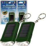 Solar Energy LED Flashlight With Keychain (HD0886)