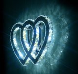 Romandic Dobule Heart Crystal Blowing Light