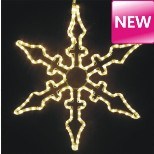 2D LED Motif Light for Outdoor Decoration LED Rope Light Snowflake