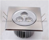 3x1w Square LED Ceiling Light, Without Steps on Panel, Satin Nicknel Finished, 295lm Outputcm-Fly3015-L3