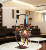 CE Certificated Tiffany Wrought Iron Crystal Decoration Desk Lamp