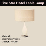 Glass Table Lamp Fabric Reading Lamp