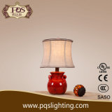 Big Lamp Shade Chinese Red Ceramic Table Lamp