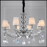 Dining Room Crystal Pendant Lighting Chandelier with Glass Shades