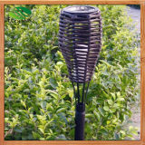 Outdoor Solar Power Rattan Torchieres LED Light