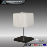 Square PE Shade Table Lamp with Square Wooden Base (C500775)