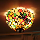 Low Voltage Cheap Tiffany Ceiling Lamp with Europe Style for Hotel (XC12019)